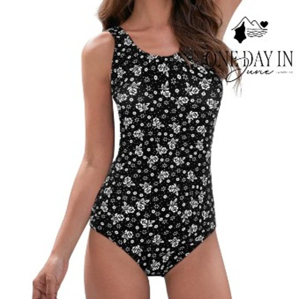 CharmLeaks Floral Cage Back One Piece Swimsuit Size XL